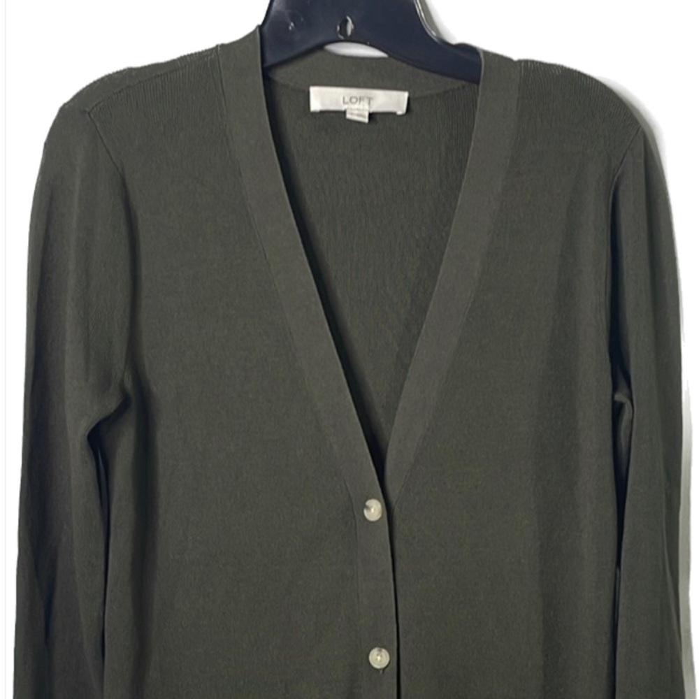 LOFT Olive Green Cardigan